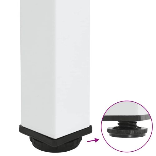 Крака за масичка за кафе, 4 бр., бели, 42-44 см, стомана