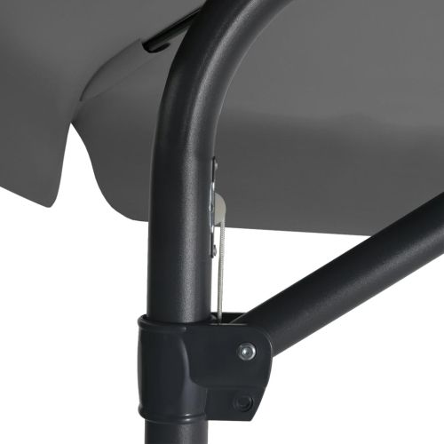 Градински чадър със стоманен прът, 300 см, антрацит