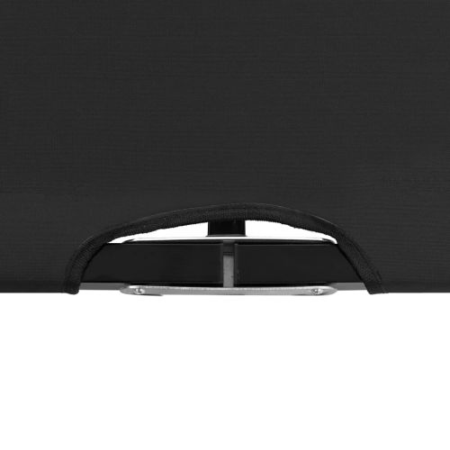 Двуместен сгъваем шезлонг, черен, стомана