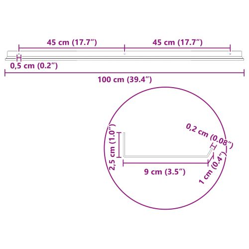 Плаващ рафт 4 pcs Антрацит 100 x 9 x 2,5 см Стомана