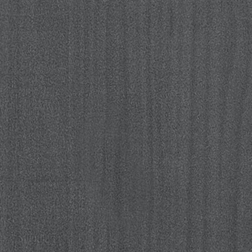 2-етажна библиотека, сива, 80x30x70 см, борово дърво масив