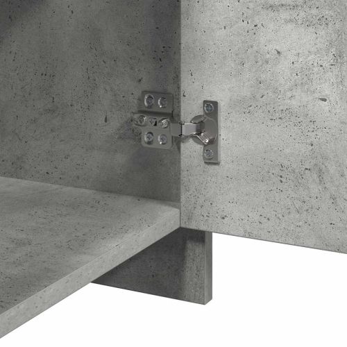 Нощно шкафче, бетонно сиво, 45x34x44,5 см, инженерно дърво