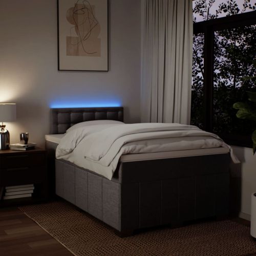 Боксспринг легло с матрак, таупе, 120x200 см, плат