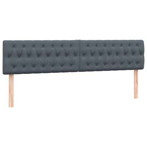 Box Spring легло с матраци Тъмно сиво 180x210 cm кадифе
