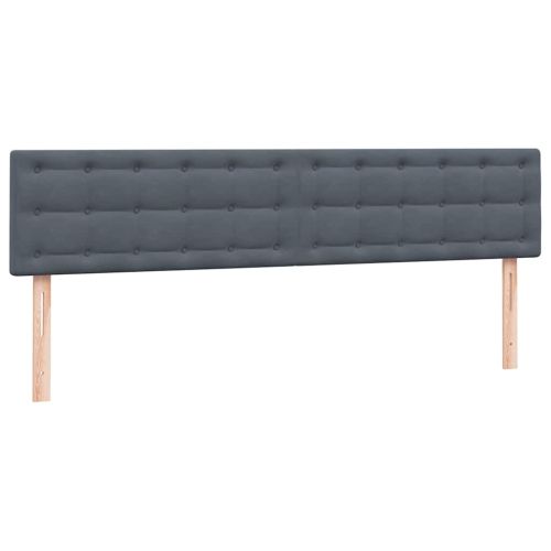 Box Spring легло с матраци Тъмно сиво 180x210 cm кадифе