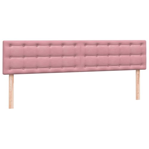 Box Spring легло с матраци Розово 180x210 cm Кадифе