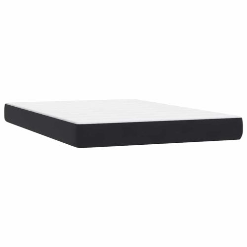 Боксспринг легло с матрак, черно, 160x210 см, кадифе