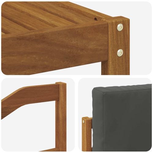 Комплект дивани за открито 7 pcs Натурален и Антрацит