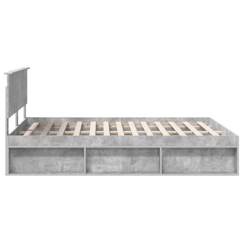 Рамка за легло Бетоново сиво 150 x 200 cm Солидно борово дърво