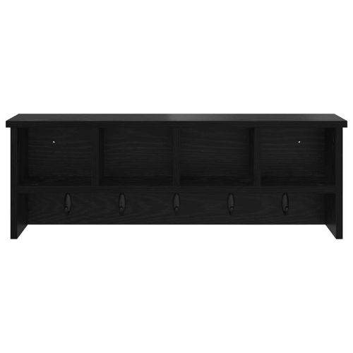 Стенен закачалка за палта с рафт Черния дъб 75 x 16 x 26 см