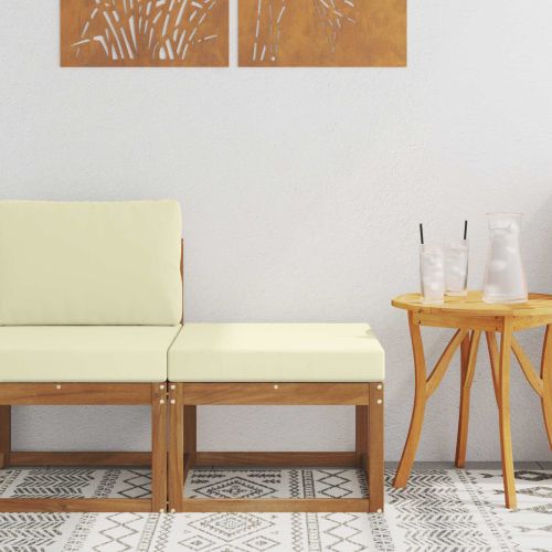 Външна табуретка Солидно акациево дърво Естествен