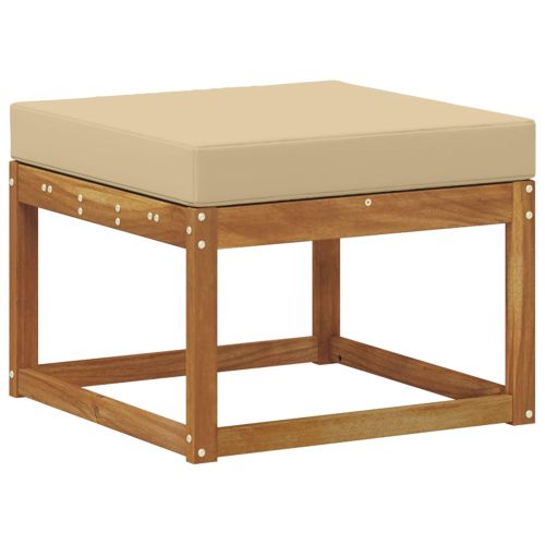 Външна табуретка Солидно акациево дърво Естествен