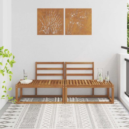 Външен край на диван 2 Брой Естествен 182,5 x 63 x 73 см