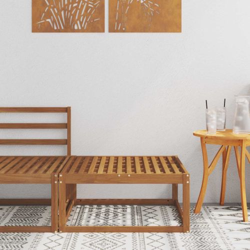 Външна табуретка Солидно акациево дърво Естествен