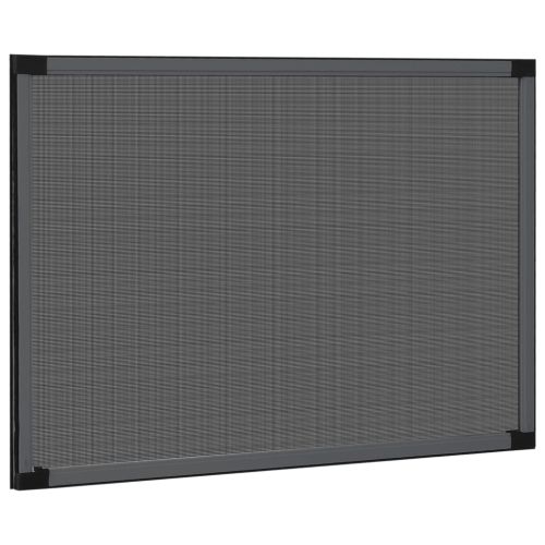 Ролетен комарник за прозорци, антрацит, (75-143)x50 см