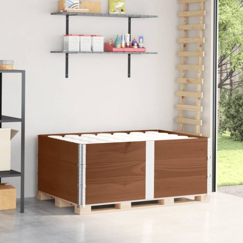 Палетни страници, кафяв, 3бр, 150x100см, борова дървесина масив