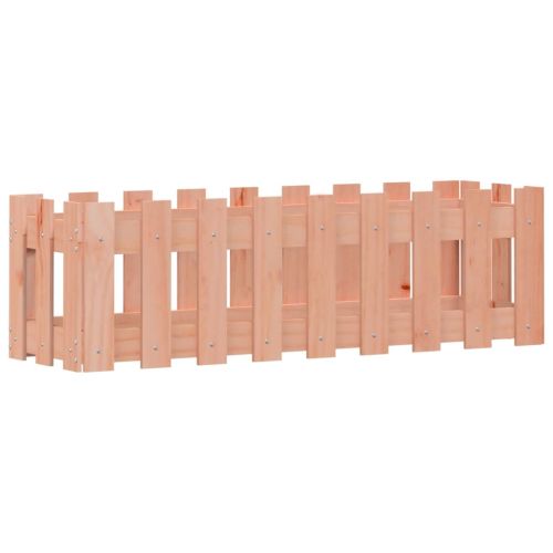 Градинска леха с дизайн на ограда 100x30x30 см дугласки масив