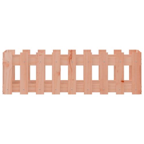 Градинска леха с дизайн на ограда 100x30x30 см дугласки масив