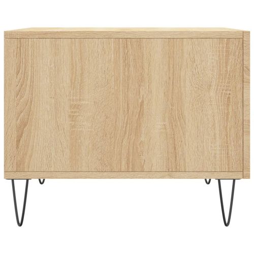 Кафе маси, 2 бр, дъб сонома, 50x50x40 см, инженерно дърво