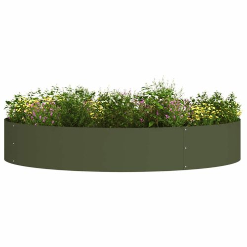 Пръстен за саксия Маслинено зелено 120 x 120 x 20 см