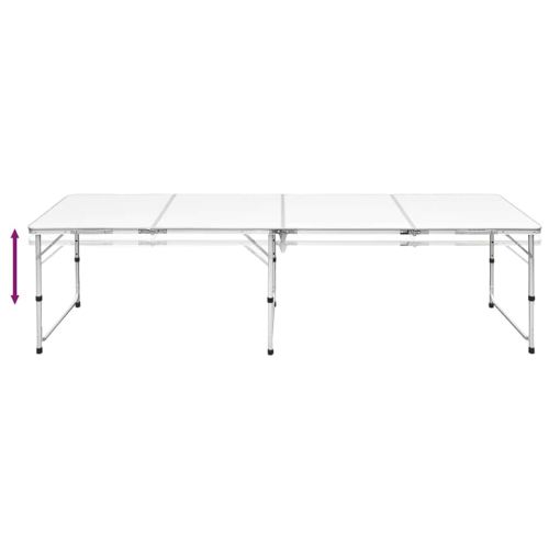 Сгъваема алуминиева маса за къмпинг 240 x 60 см
