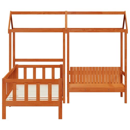 Комплект легло за деня Восъчен Кафяв 90 x 200 cm