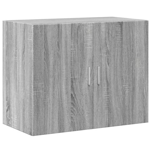 Висок шкаф, сив сонома, 80x42,5x249 см, инженерно дърво