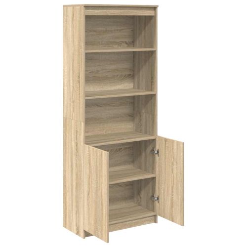 Висок шкаф, сонома дъб, 70x35x180 см, инженерно дърво