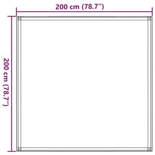 Килим за палатка, светлозелен, 200x200 см, HDPE