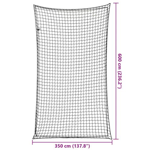 Мрежа за ремарке с еластично въже, черна, 6x3,5 м, PP