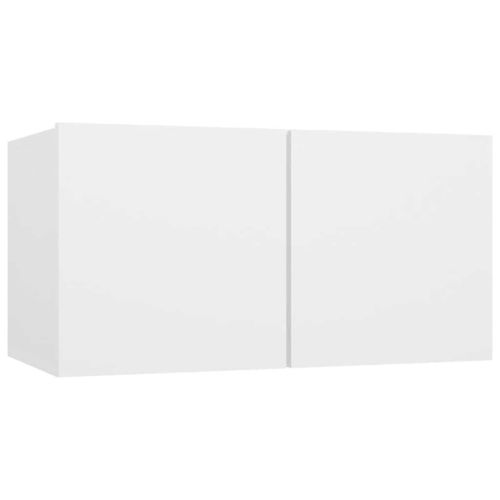 Комплект ТВ шкафове от 5 части, бял, инженерно дърво