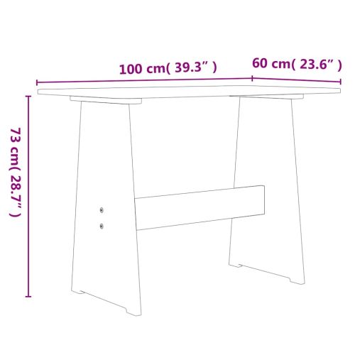 Трапезна маса с пейка REINE, меденокафяво и сиво, бор масив