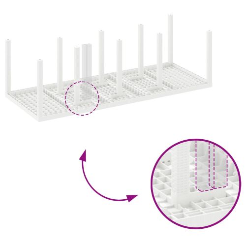 Комплект за хранене в градината 11 pcs Бяло Полипропилен