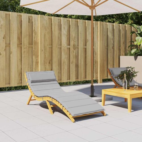 Шалте за шезлонг, сива, 180x60x4 см, Оксфорд плат