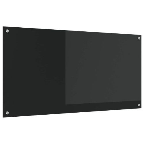 Кухненски гръб Черно 120 x 60 cm закалено стъкло