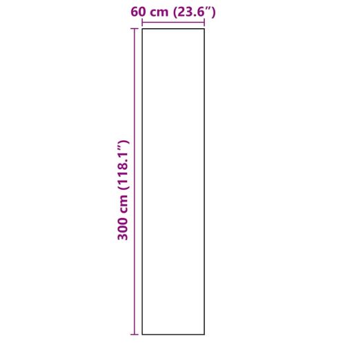 Килим за кухня Черно 300 x 60 см Кадифе