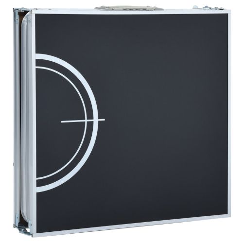 Сгъваема маса за бира понг, 240 см, черна