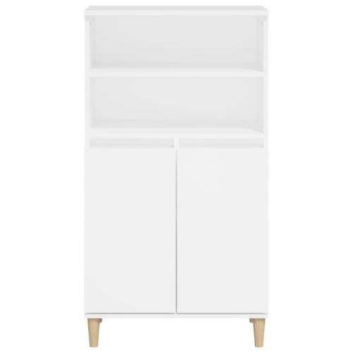 Висок шкаф, бял, 60x36x110 см, инженерно дърво