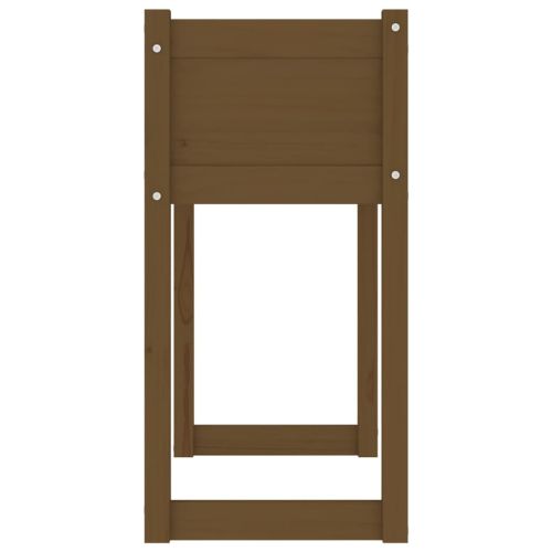 Плантер, меденокафяв, 78x40x81 см, борово дърво масив