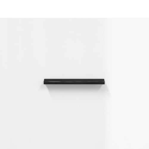 Сайдборд, бял гланц, 34,5x34x90 см, инженерно дърво