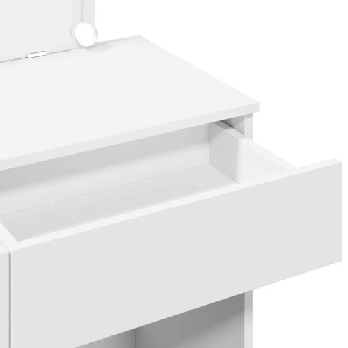 Тоалетка с LED, бяла, 100x40x120 см