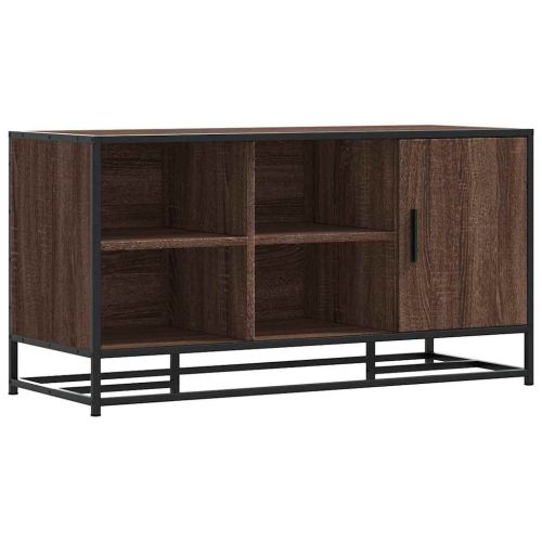 Пейка за обувки Кафяв дъб Изработена дървесина и метал