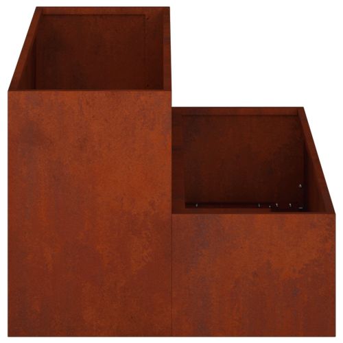 Градинска саксия Ръждясало 100 x 60 x 45 см Патинираща стомана
