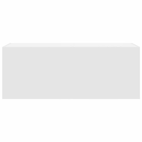 Стенен шкаф за баня, бял, 80x25x40 см, инженерно дърво