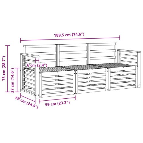 Комплекти дивани 3 pcs Солидно акациево дърво