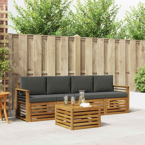 Комплекти дивани с възглавница 5 pcs Натурален и Антрацит