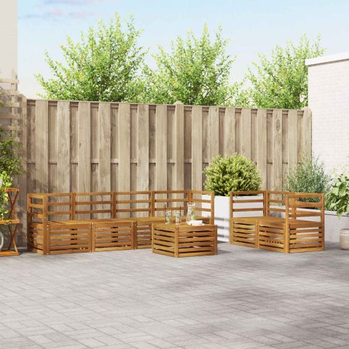 Комплекти дивани 7 pcs Естествен Солидно акациево дърво