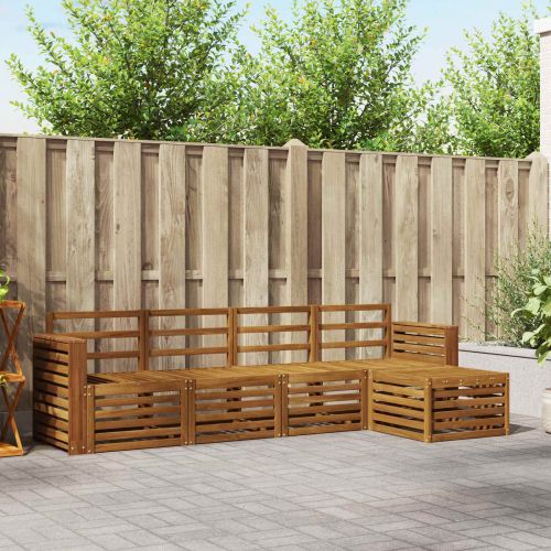 Комплекти дивани 5 pcs Естествен Солидно акациево дърво