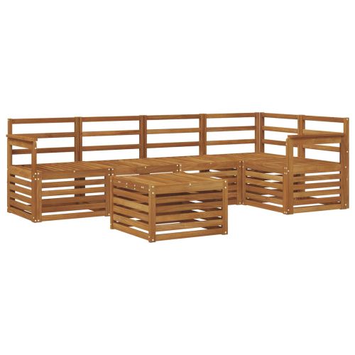 Комплекти дивани 6 pcs Естествен Солидно акациево дърво