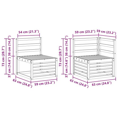 Комплекти дивани 7 pcs Естествен Солидно акациево дърво